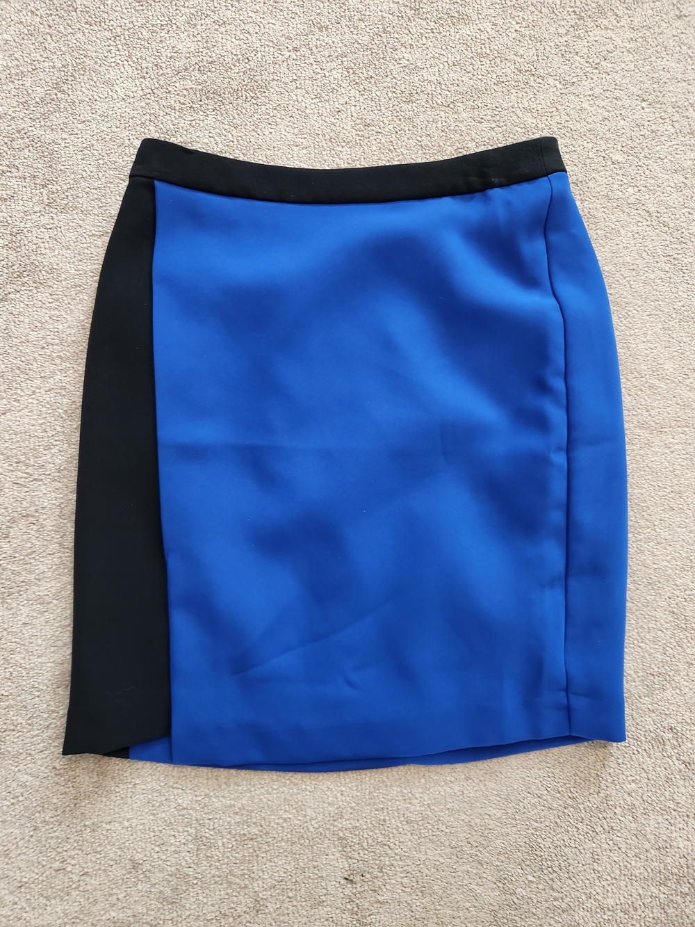 Forever 21 Blue and Black Colorblock Pencil Skirt